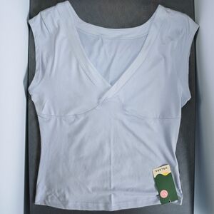 NWT Halara Light Blue Crossover V-Neck Sleeveless Tank Top - Size L